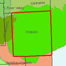 Zoom of Iroquois county