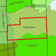 Zoom of Kankakee county