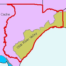 Zoom of Pulaski county