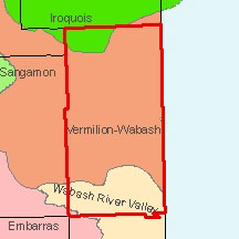 Zoom of Vermilion county